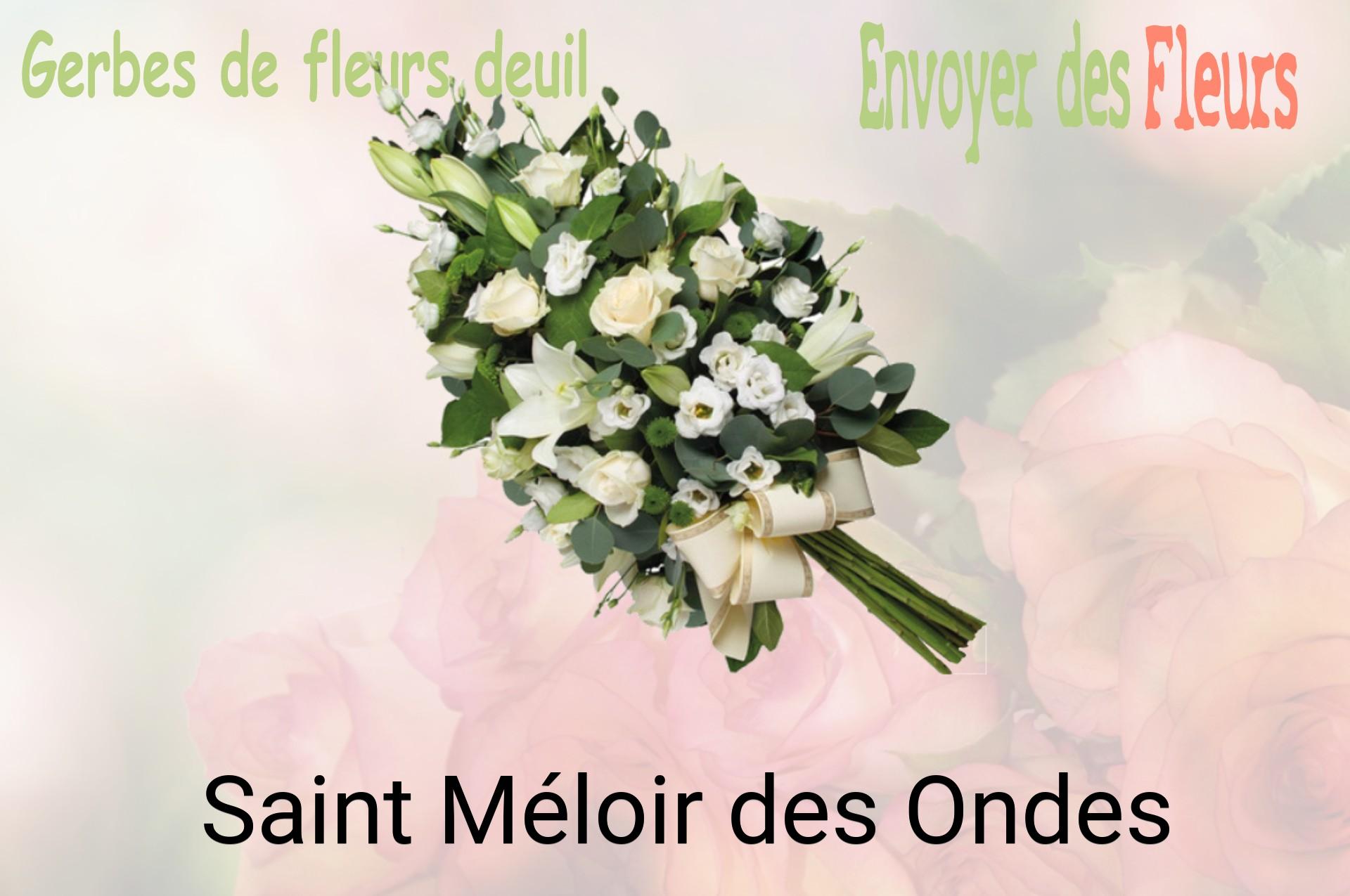Gerbe de fleurs de deuil livrée à Saint-Méloir-des-Ondes